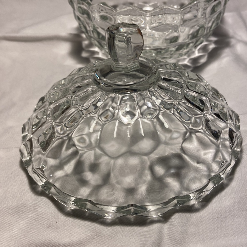 Vintage Fostoria Candy Dish with Lid American Clear (Stem 2056) - Picture 5 of 15